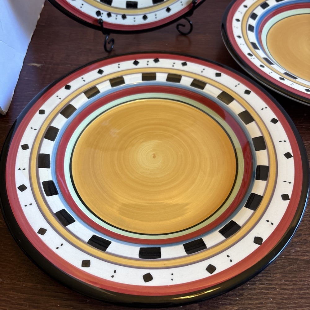 Set Of 3 Philippe Richard Hand Painted Timberland Plates 11" Dinner READ MORE - Picture 2 of 9